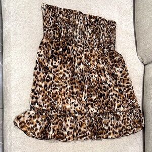 Shoulderless Top Xai Animal Print Medium